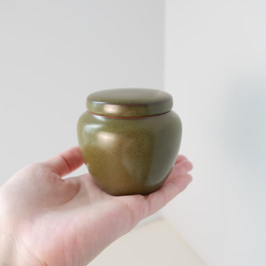 Matcha Glaze Tea Caddy