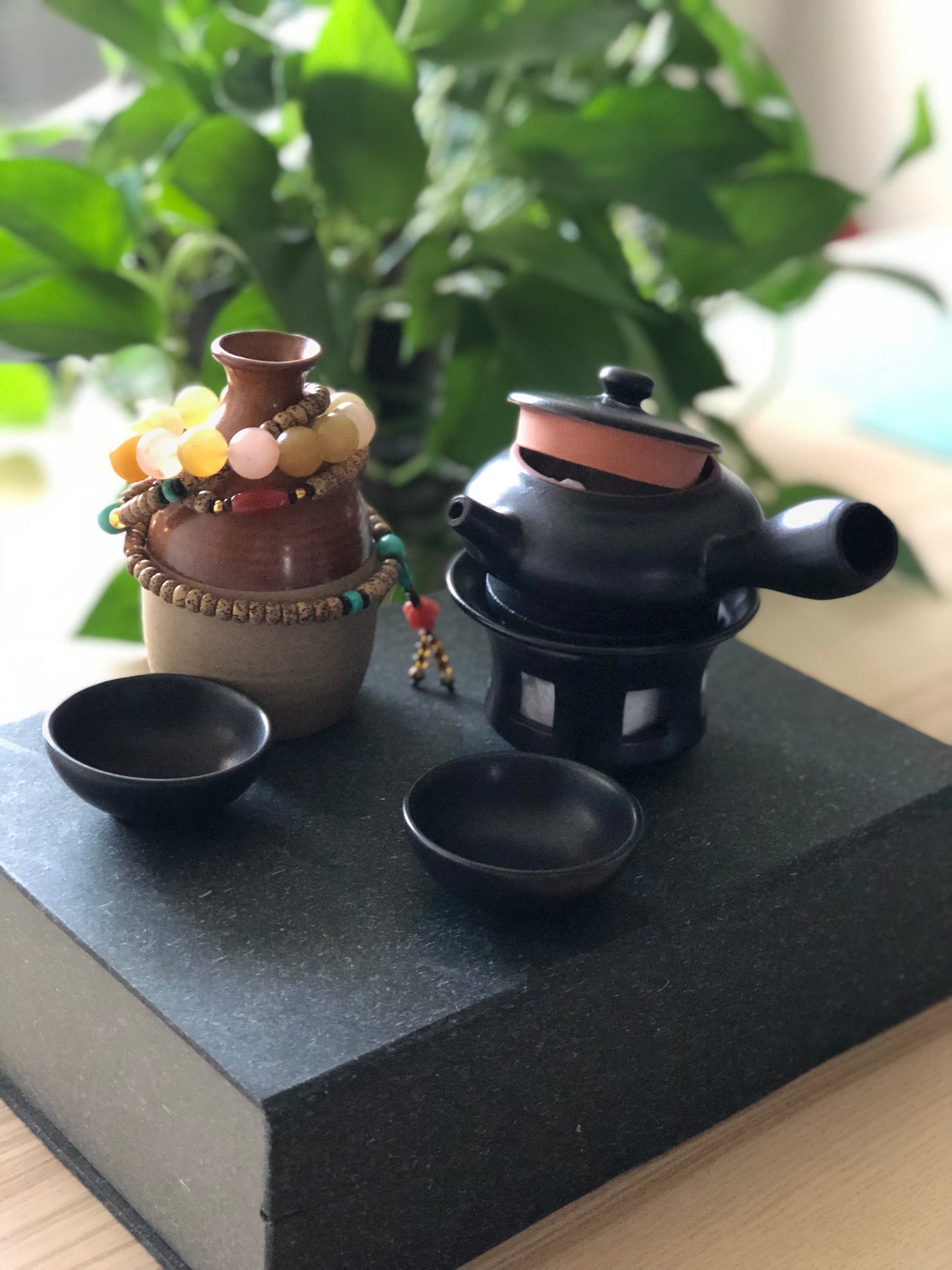 Mini Teapot set of 4 (one candle included)